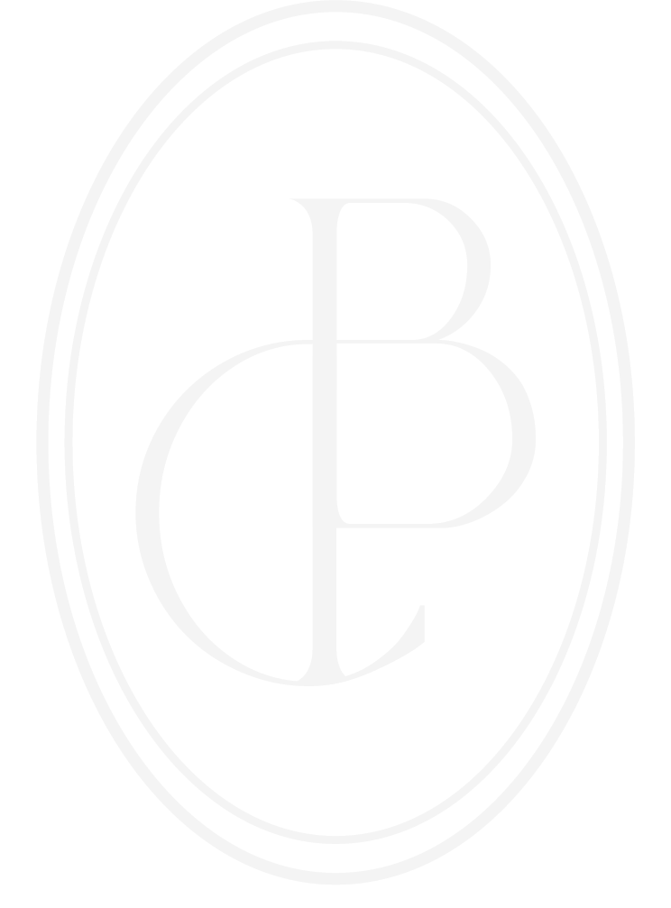 A logo featuring a stylized combination of the letters C and B in white, reminiscent of elegant eyelash extensions. The letters are enclosed within two concentric oval outlines against a sleek black background.